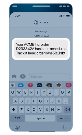 Inform customers about their scheduled order
