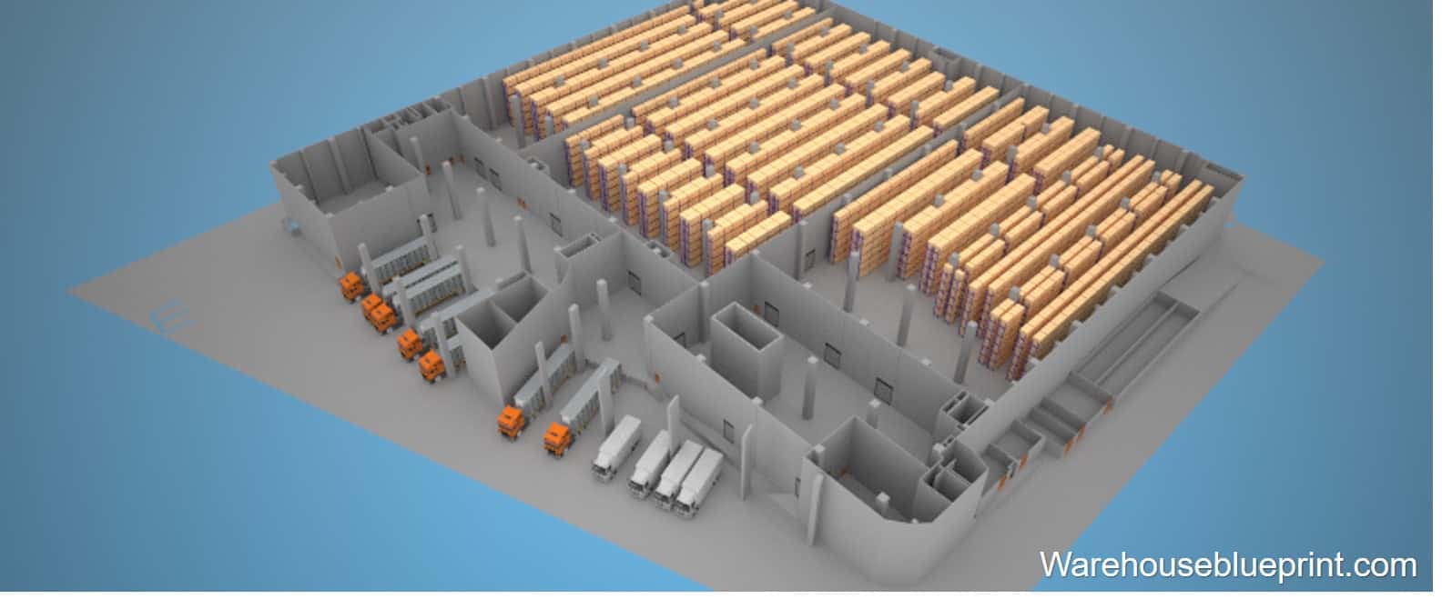 An example of WarehouseBlueprint’s 3D design capabilities